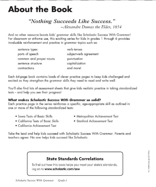 Sách Scholastic Success With Grammar Grade 1 PDF Miễn Phí – Ngữ pháp cơ bản cho học sinh tiểu học 7 Grammar Minutes Grade 3 PDF – 100 phút rèn luyện ngữ pháp cơ bản