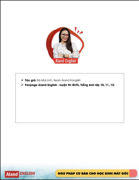 Ngữ pháp Tiếng Anh cho học sinh mất gốc PDF – Aland English