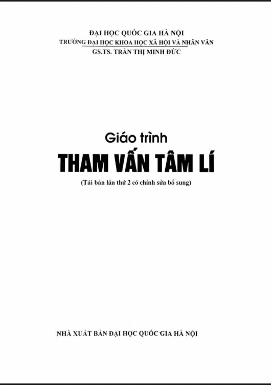 Giáo Trình Tham Vấn Tâm Lý PDF Tải Miễn Phí – Tài Liệu Học Tập Đại Học Quốc Gia Hà Nội 6 Giáo Trình Tham Vấn Tâm Lý PDF