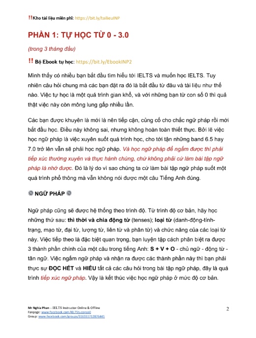 Sách Lộ Trình Tự Học IELTS 0-7.0 PDF – Học IELTS Từ Con Số 0