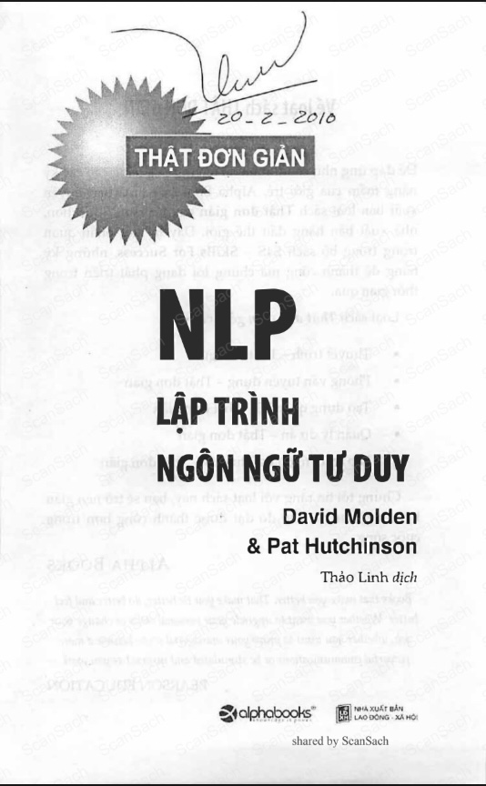 Sách NLP Lập Trình Ngôn Ngữ Tư Duy PDF Tải Miễn Phí– Thay Đổi Cuộc Sống Dễ Dàng 6 NLP Lập Trình Ngôn Ngữ Tư Duy PDF – Thay Đổi Cuộc Sống Dễ Dàng