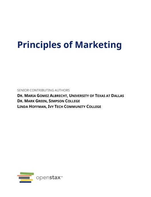 Principles Of Marketing OpenStax 2023 – Giáo trình marketing miễn phí dành cho sinh viên và giảng viên