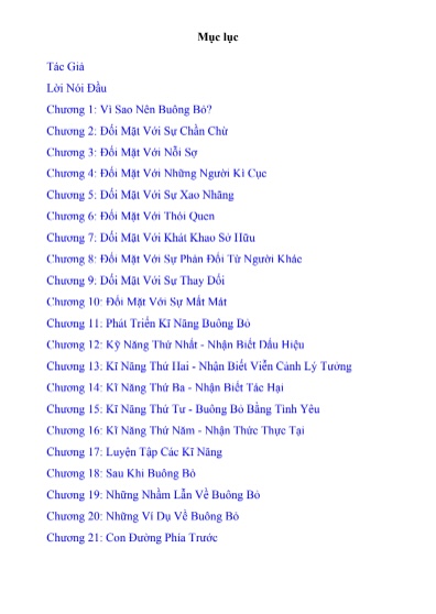 Kĩ năng buông bỏ để sống hạnh phúc và tự do
