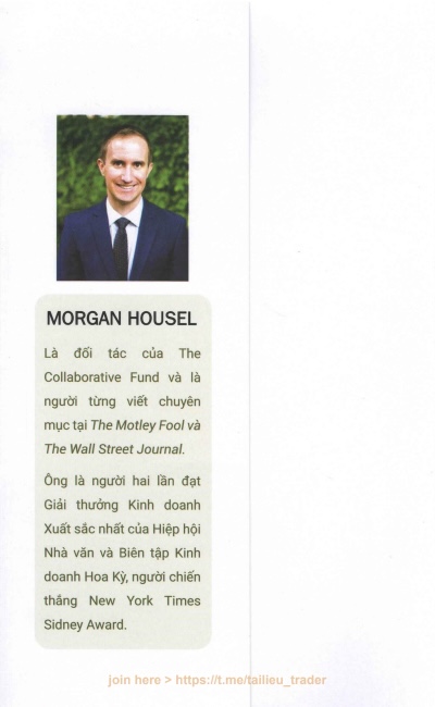 Morgan Housel: cẩm nang về tiền không chỉ là những con số


