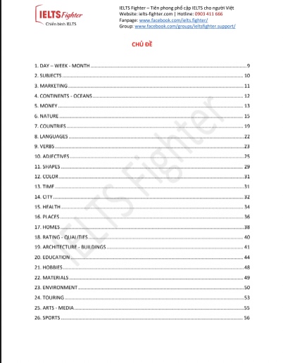 2500 từ vựng ielts theo chủ đề giúp bạn nâng band nhanh chóng