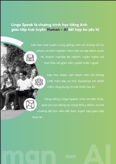 Lingo speak – khóa học tiếng anh giao tiếp human ai hiệu quả