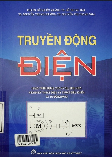 Giáo trình truyền động điện – tài liệu cho ngành kỹ thuật điện và tự động hóa