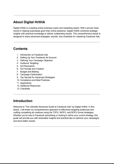 Ultimate advanced guide to facebook ads – ebook chiến lược quảng cáo nâng cao