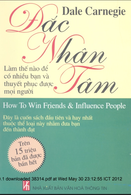 Đắc Nhân Tâm – Nghệ Thuật Ứng Xử Và Thuyết Phục