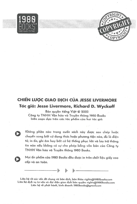 Chiến Lược Giao Dịch Của Jesse Livermore – Sách Kinh Điển