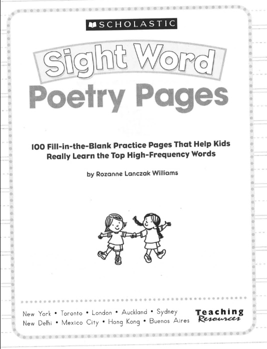 Sách Sight Word Poetry Pages PDF Miễn Phí – 100 Trang Thơ Vui Giúp Trẻ Học Từ Vựng Nhanh 6 Sight Word Poetry Pages – 100 Trang Thơ Vui Giúp Trẻ Học Từ Vựng Nhanh