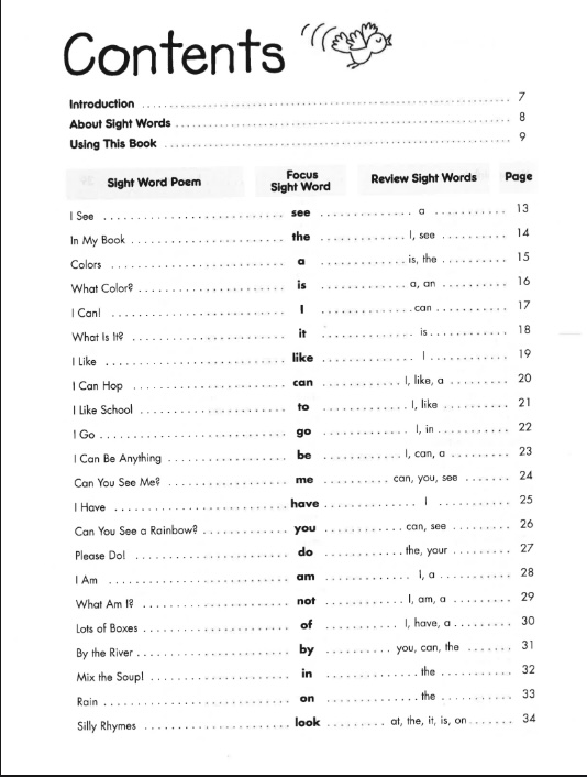Sách Sight Word Poetry Pages PDF Miễn Phí – 100 Trang Thơ Vui Giúp Trẻ Học Từ Vựng Nhanh 7 Sight Word Poetry Pages – 100 Trang Thơ Vui Giúp Trẻ Học Từ Vựng Nhanh