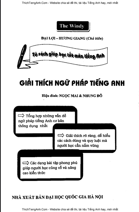 Giải Thích Ngữ Pháp Tiếng Anh – Sách Học Ngữ Pháp Cơ Bản Hiệu Quả