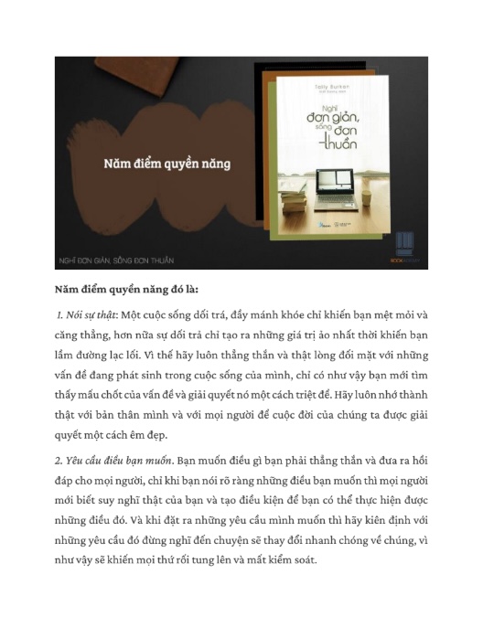 Sách Nghĩ Đơn Giản, Sống Đơn Thuần – Sống Hạnh Phúc Và Bình An PDF Miễn Phí 6 Nghĩ Đơn Giản, Sống Đơn Thuần – Sống Hạnh Phúc Và Bình An