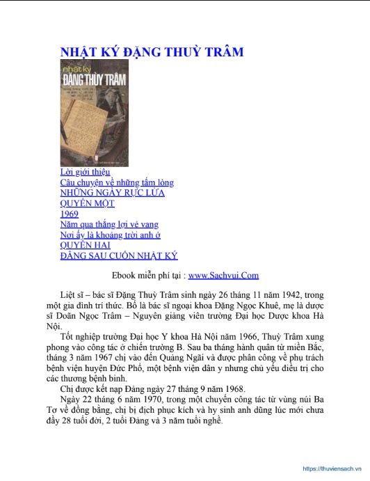 Sách Nhật Ký Đặng Thùy Trâm PDF Miễn Phí – Chứng Nhân Lịch Sử Và Bản Anh Hùng Ca Tuổi Trẻ 6 Nhật Ký Đặng Thùy Trâm – Chứng Nhân Lịch Sử Và Bản Anh Hùng Ca Tuổi Trẻ