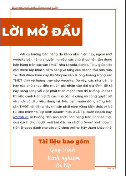 Kiến Thức Kinh Doanh Shopee Hiệu Quả – Ebook Hướng Dẫn A-Z