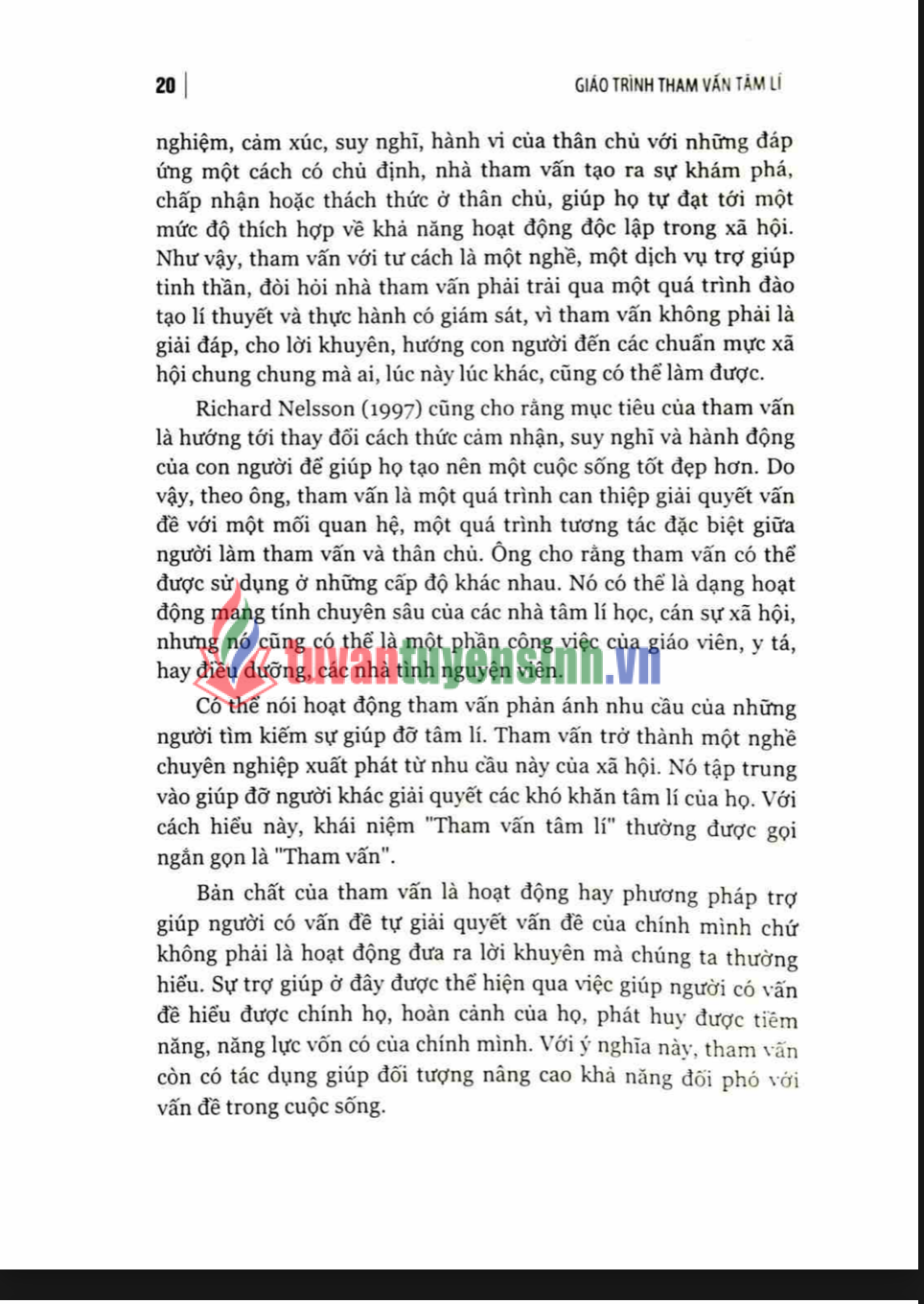 Giáo Trình Tham Vấn Tâm Lý PDF Tải Miễn Phí – Tài Liệu Học Tập Đại Học Quốc Gia Hà Nội 1