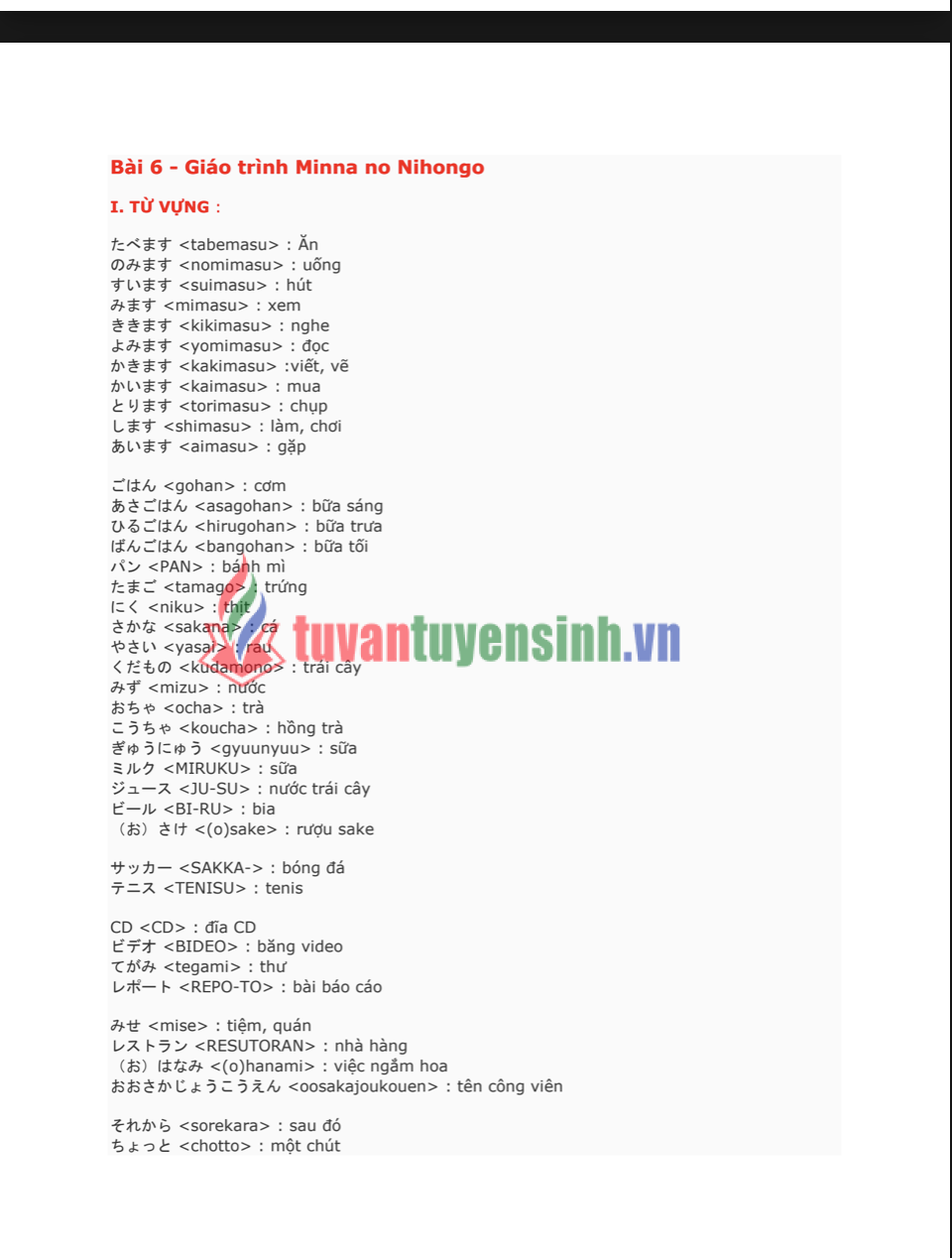 Giáo trình Minna no Nihongo tiếng Nhật PDF tải FREE 2
