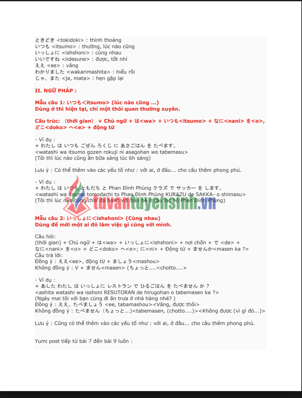 Giáo trình Minna no Nihongo tiếng Nhật PDF tải FREE 3