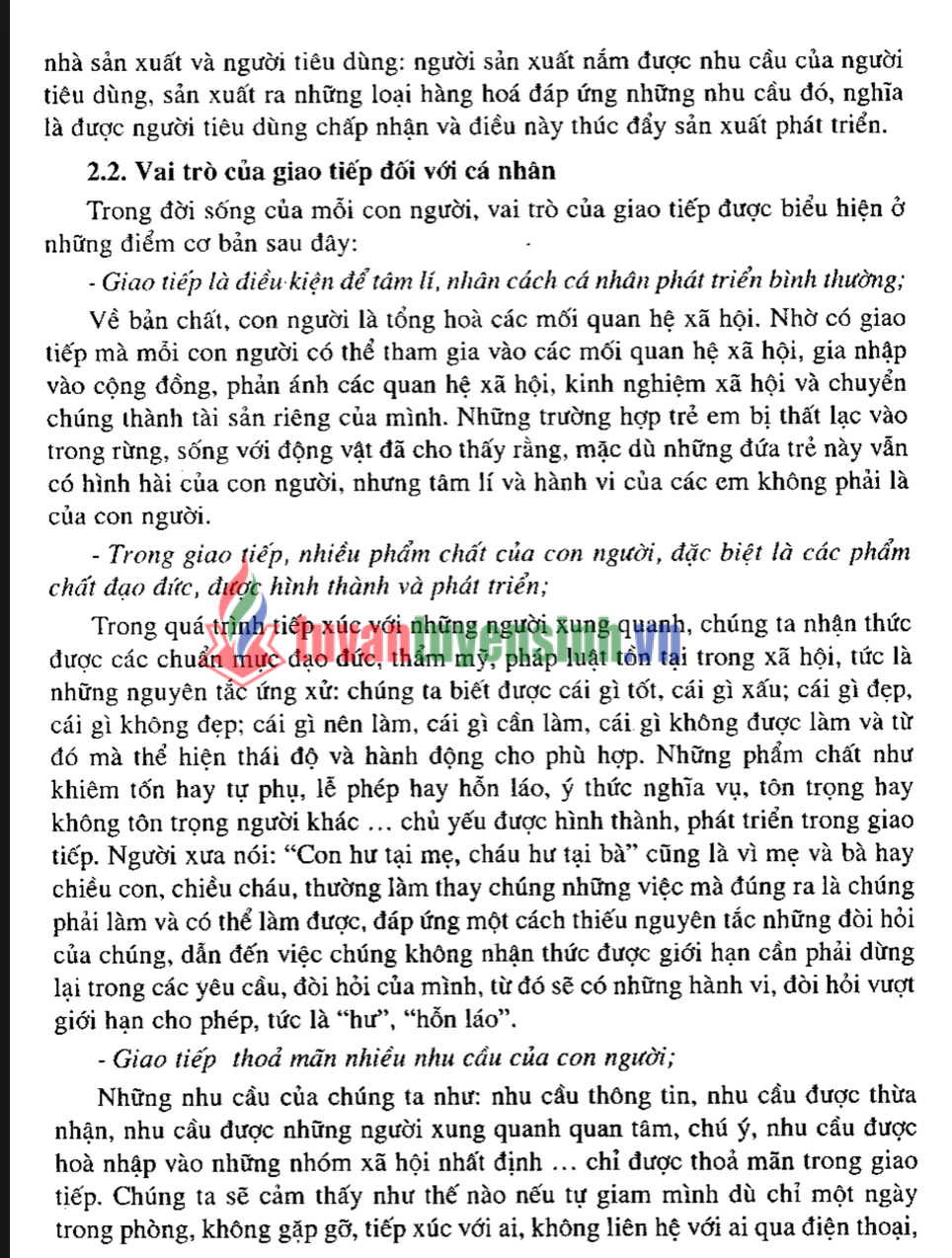 Giáo trình kỹ năng giao tiếp PDF miễn phí cho sinh viên THCN 2