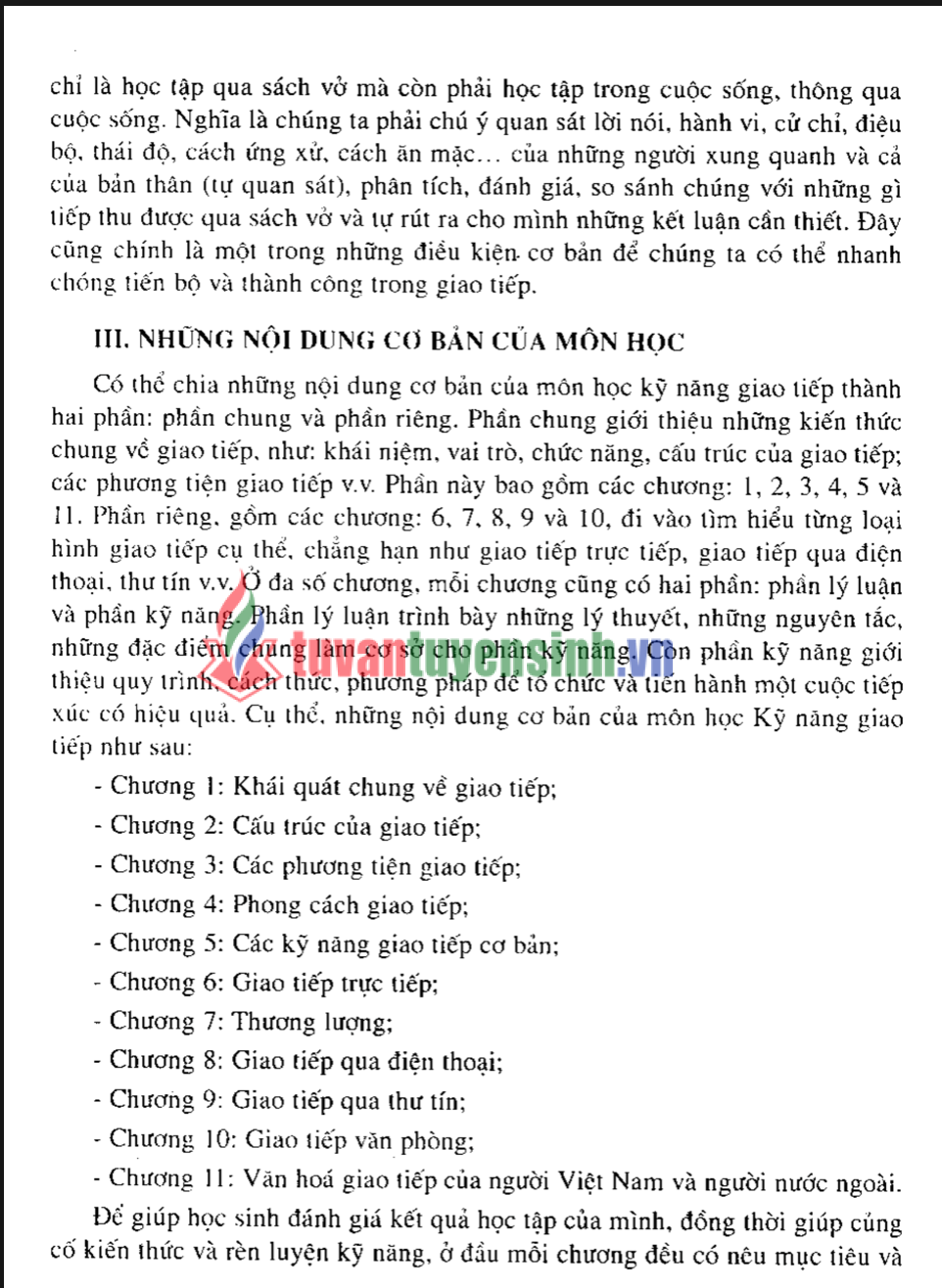 Giáo trình kỹ năng giao tiếp PDF miễn phí cho sinh viên THCN3