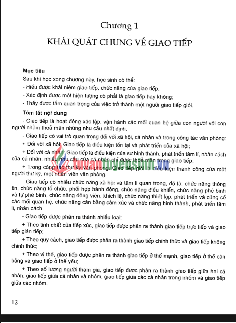 Giáo trình kỹ năng giao tiếp PDF miễn phí cho sinh viên THCN5