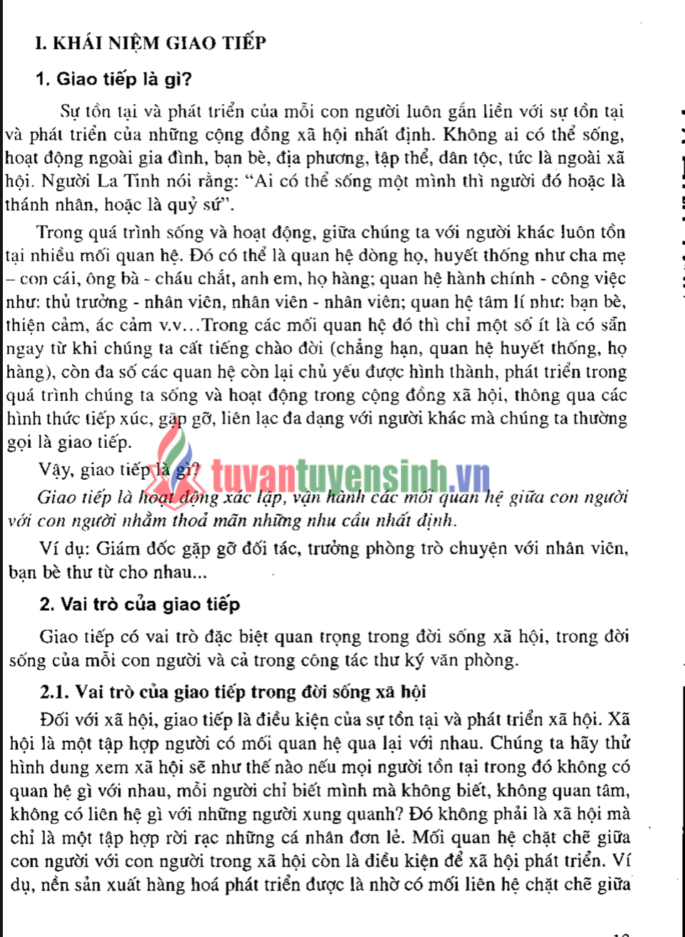 Giáo trình kỹ năng giao tiếp PDF miễn phí cho sinh viên THCN6