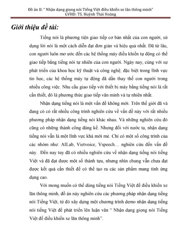 Nhận dạng giọng nói Tiếng Việt điều khiển xe lăn PDF tải FREE 5 Nhận dạng giọng nói Tiếng Việt điều khiển xe lăn PDF tải FREE