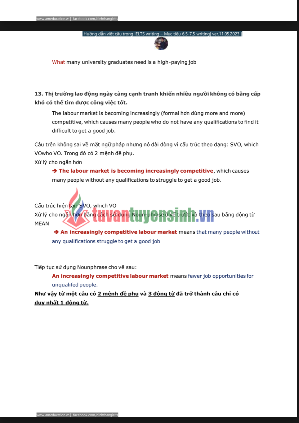 Sách Hướng dẫn viết câu trong ielts writing đạt 6.5–7.5 dễ dàng PDF Miễn Phí 1