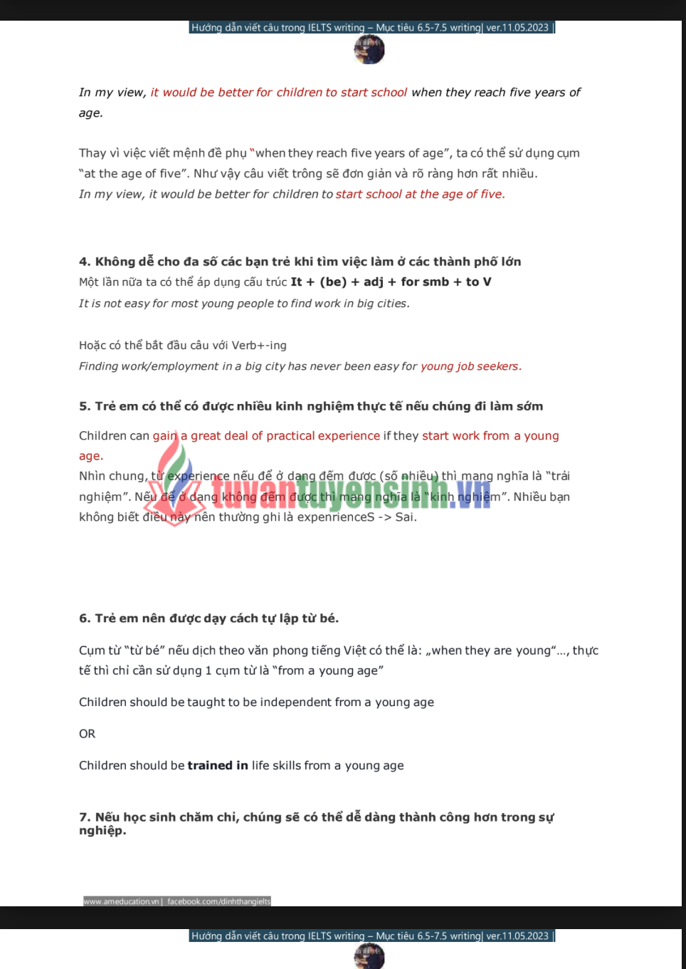 Sách Hướng dẫn viết câu trong ielts writing đạt 6.5–7.5 dễ dàng PDF Miễn Phí