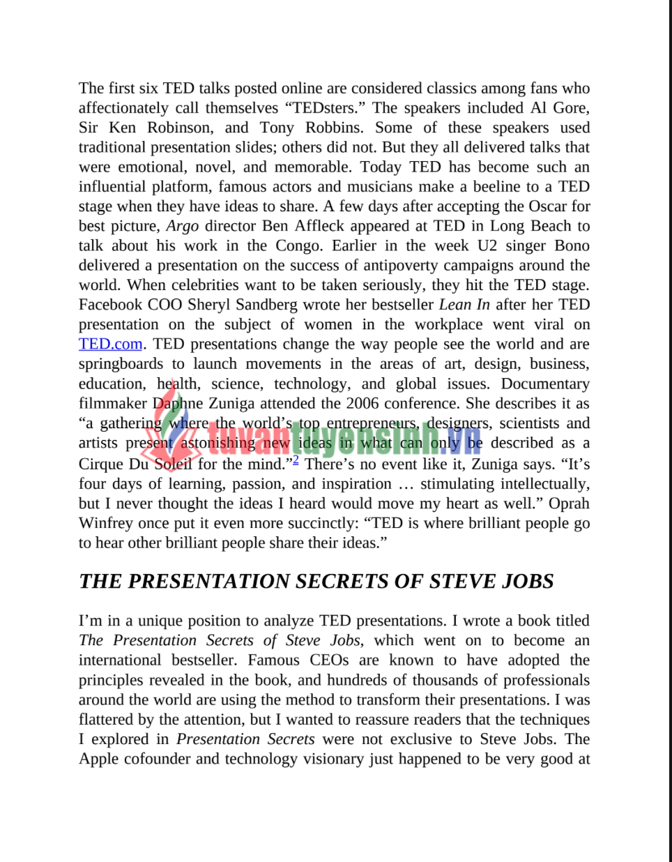 Sách Talk Like TED PDF Miễn Phí 9 Bí Mật Thuyết Trình Đỉnh Cao 1