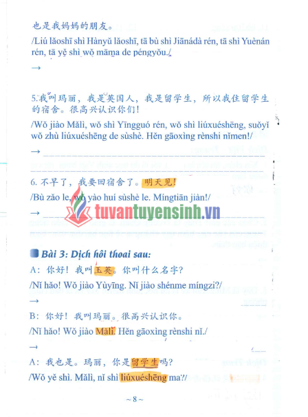 TÀI LIỆU BÀI TẬP LUYỆN DỊCH HSK 1-2-3 VÀ ĐÁP ÁN PHÂN TÍCH PDF