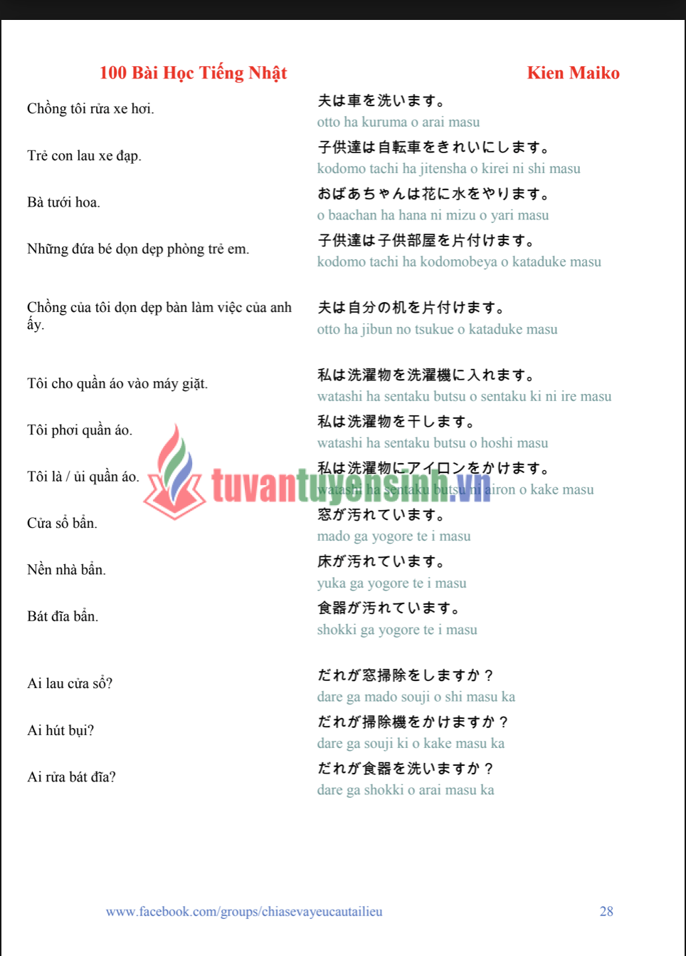 Tải 100 Bài Học Tiếng Nhật cho người Việt PDF FREE 2