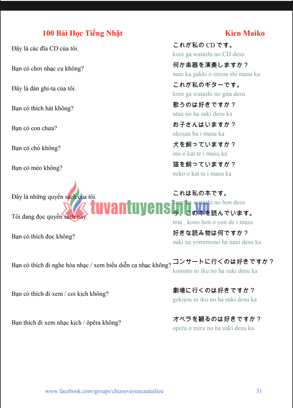 Tải 100 Bài Học Tiếng Nhật cho người Việt PDF FREE 3