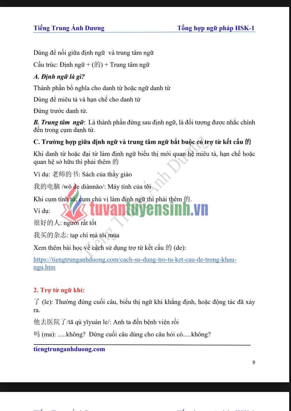 Tải FREE Tổng hợp ngữ pháp HSK 1 PDF - Tiếng Trung Ánh Dương 24 Tải FREE Tổng hợp ngữ pháp HSK 1 PDF - Tiếng Trung Ánh Dương