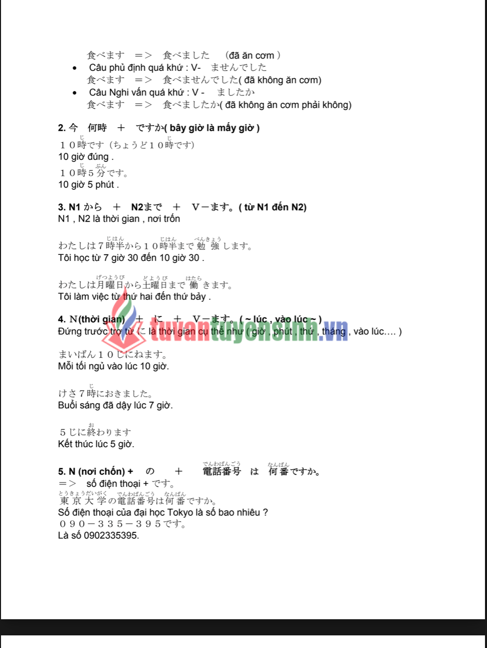 Tải Ngữ pháp tiếng Nhật N5 cho người Việt PDF FREE 3