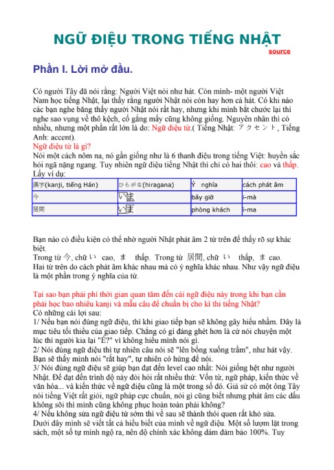 Tải Tài liệu ngữ điệu trong tiếng Nhật PDF FREE