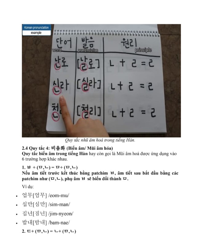 Tài liệu 9 nguyên tắc phát âm trong tiếng Hàn PDF FREE 8 Tài liệu 9 nguyên tắc phát âm trong tiếng Hàn PDF FREE