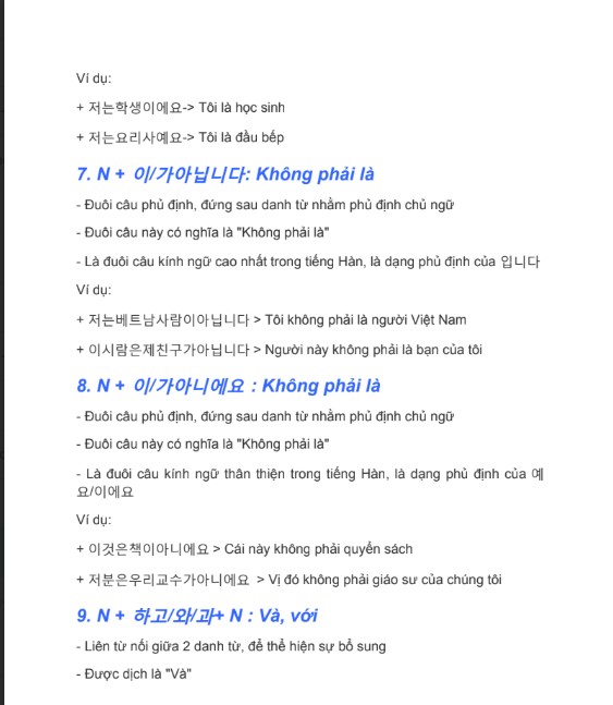 Tài liệu Ngữ pháp tiếng Hàn cho người Việt Full PDF tải FREE