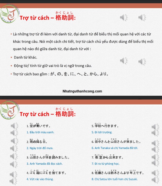 Tài liệu Trợ từ trong tiếng Nhật PDF tải FREE có ví dụ