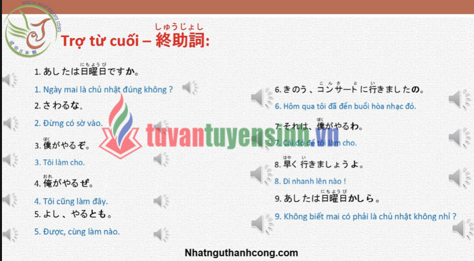 Tài liệu Trợ từ trong tiếng Nhật PDF tải FREE có ví dụ 2