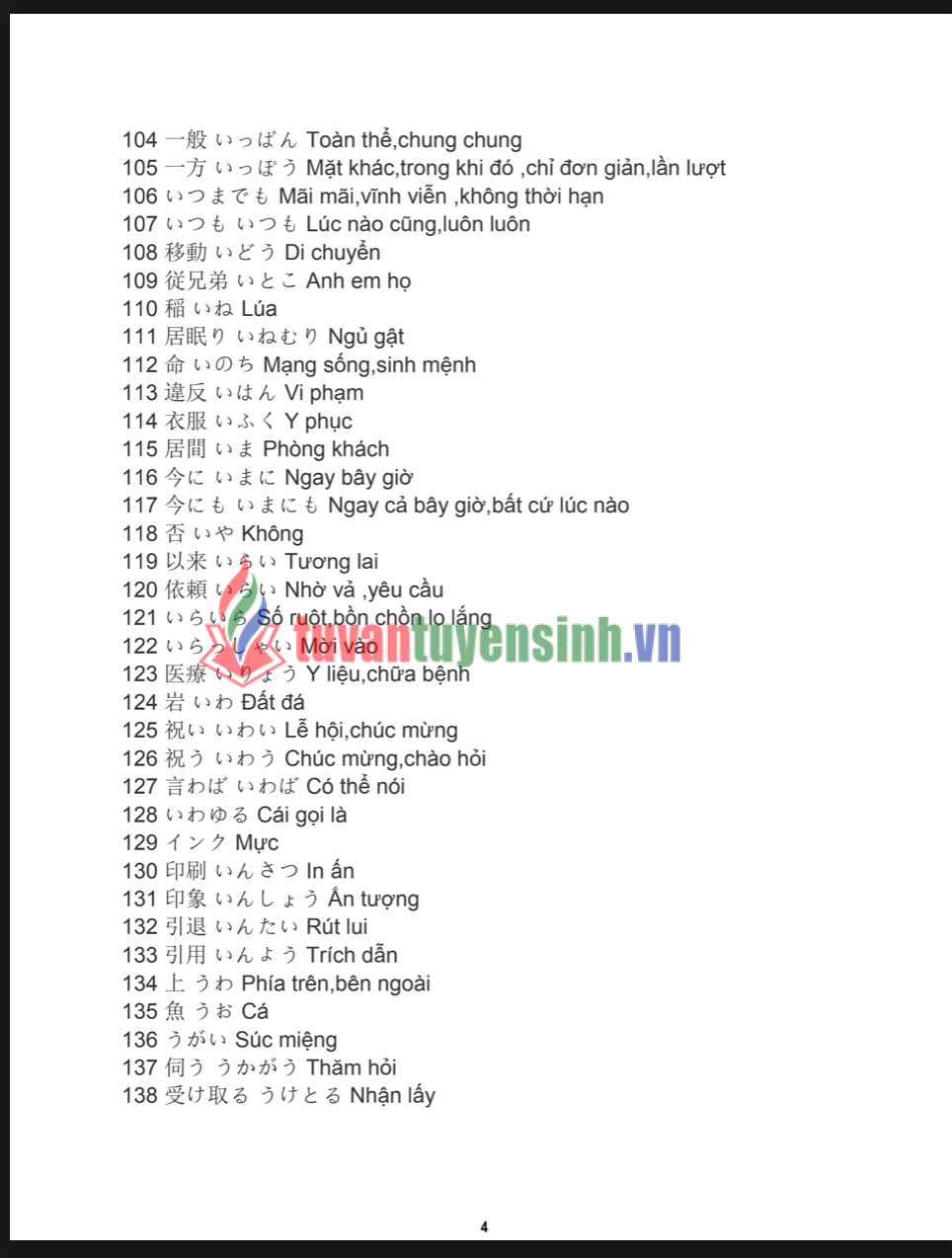 Tổng hợp 1793 từ vựng tiếng Nhật N3 PDF tải FREE 12 Tổng hợp 1793 từ vựng tiếng Nhật N3 PDF tải FREE