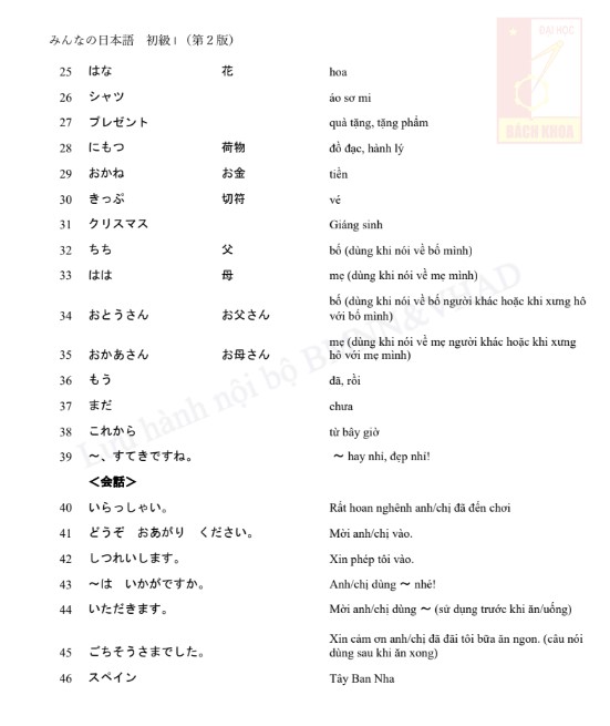 Từ vựng tiếng Nhật ĐH Bách khoa HN viện ngoại ngữ PDF FREE 4 Từ vựng tiếng Nhật ĐH Bách khoa HN viện ngoại ngữ PDF FREE
