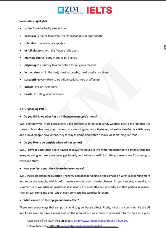 179 Bài mẫu BAND 8+ IELTS Speaking Part 2 PDF tải FREE