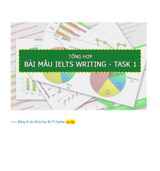 200+ Bài mẫu luyện IELTS Writing Task 1 PDF tải FREE