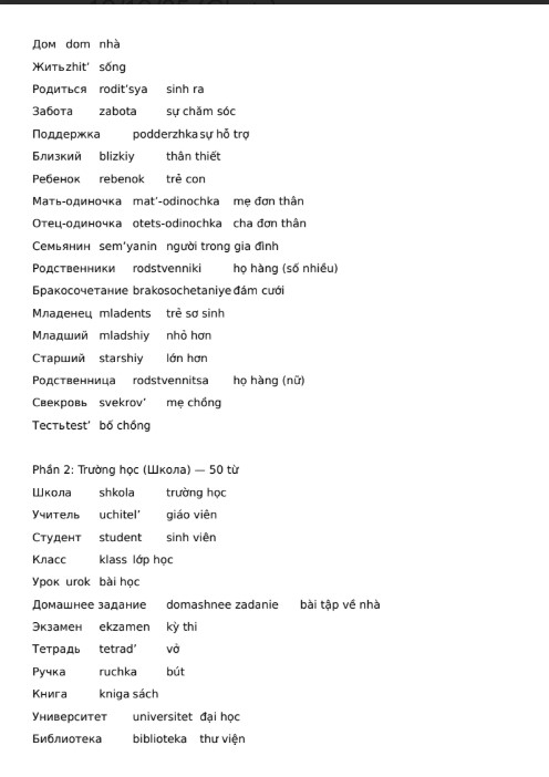 2000+ Từ vựng tiếng Nga trong cuộc sống cơ bản PDF tải FREE 5 2000+ Từ vựng tiếng Nga trong cuộc sống cơ bản PDF tải FREE