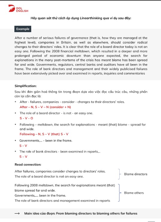 Bí kíp IELTS Reading 9.0 với Linearthinking PDF FREE - Taif liệu nội bộ của DOL English 4 Bí kíp IELTS Reading 9.0 với Linearthinking PDF FREE - Taif liệu nội bộ của DOL English