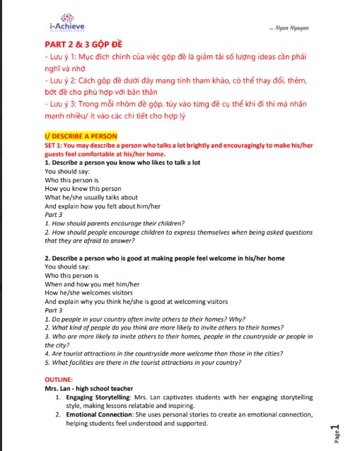 Bộ gộp đề Speaking IELTS có đáp án PDF tải FREE 5 Bộ gộp đề Speaking IELTS có đáp án PDF tải FREE