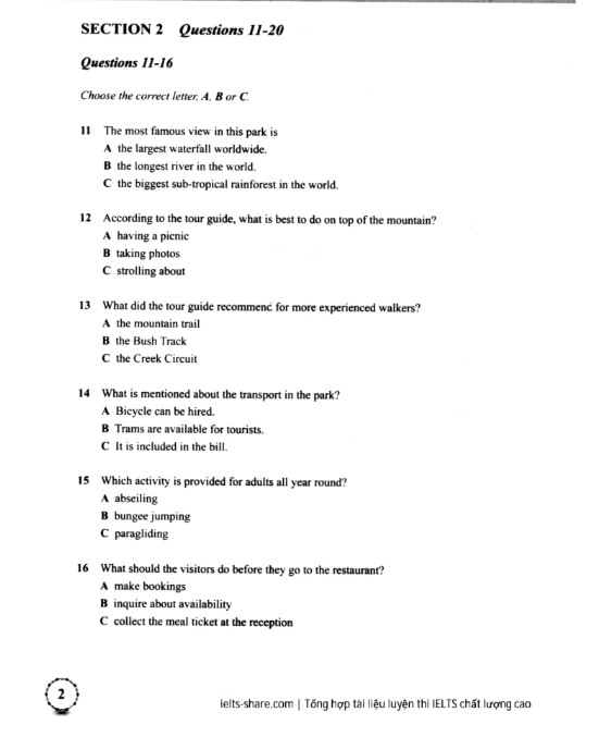 Đề IELTS Listening Actual Tests Vol 4.1 có đáp án PDF FREE 5 Đề IELTS Listening Actual Tests Vol 4.1 có đáp án PDF FREE