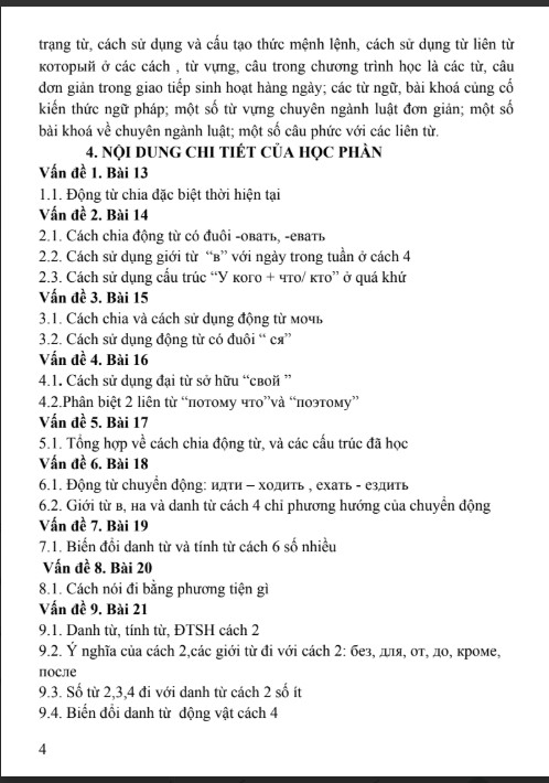 Đề cương tiếng Nga học phần 2 ĐH Luật Hà Nội PDF tải FREE 4 Đề cương tiếng Nga học phần 2 ĐH Luật Hà Nội PDF tải FREE